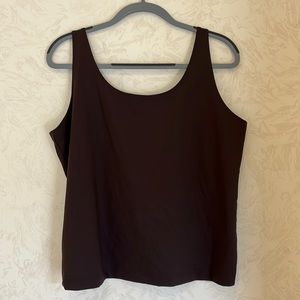 Chico's Silky Brown Thin Strap Camisole Tank Top Size 3/XL